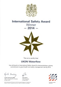 International safety award 2014 UKDN Waterflow