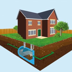 Septic tank cut away