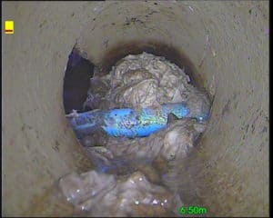 Drains blocked with wet wipes